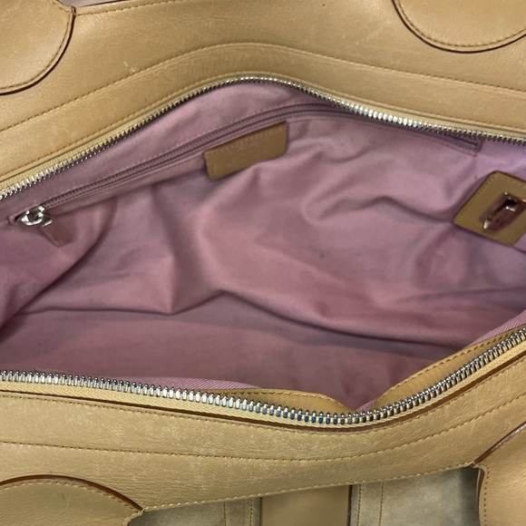 Salvatore Ferragamo Gancini Leather and Suede Expandable Hobo Bag - Picture 9 of 12